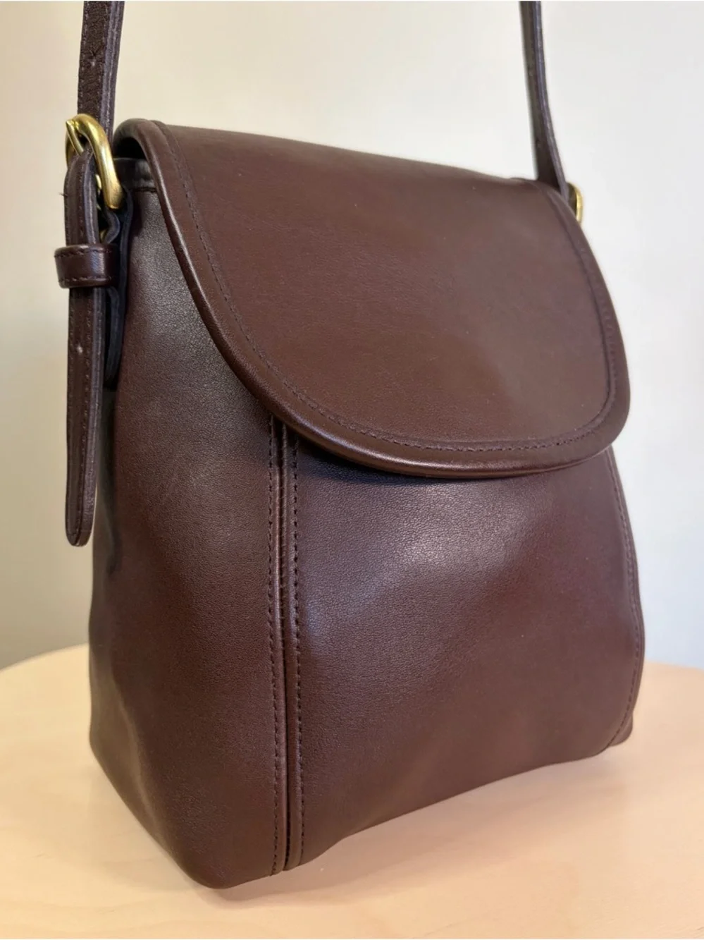 Vintage COACH SoHo Small Satchel Flap Mahogany Brown Leather Crossbody 4108 EUC - Picture 6 of 17